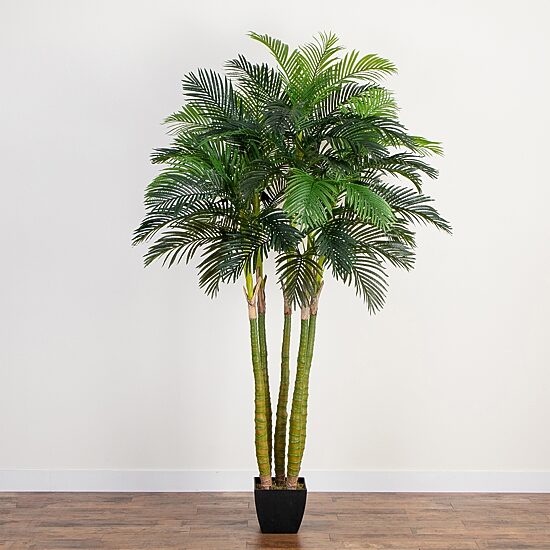 Nearly Natural 9.5ft. Green Areca Palm Indoor Artificial Tree