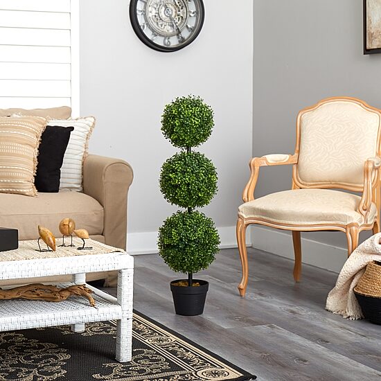 Nearly Natural 3ft. Green Boxwood Topiary