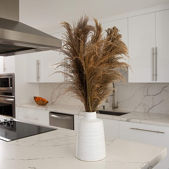 Nearly Natural 30in. Brown Dried Natural Pampas Floral Arrangement