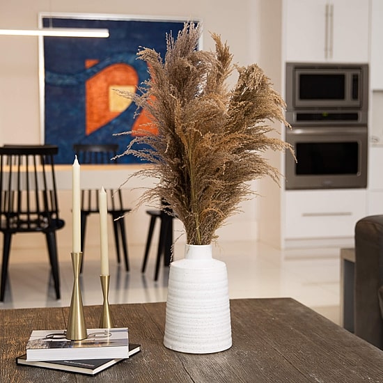 Nearly Natural 30in. Brown Dried Natural Pampas Floral Arrangement