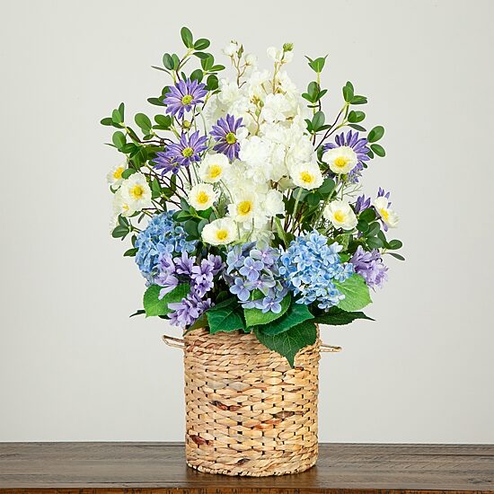 Nearly Natural 31in Mixed Flower And Hydrangea Floral Arrangement