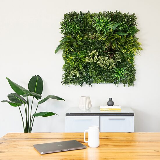 Nearly Natural 40in. X 40in. Green Amazon Rainforest Wall Panel Artificial Plant