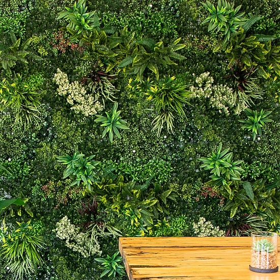 Nearly Natural 40in. X 40in. Green Amazon Rainforest Wall Panel Artificial Plant