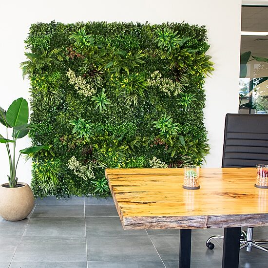 Nearly Natural 40in. X 40in. Green Amazon Rainforest Wall Panel Artificial Plant