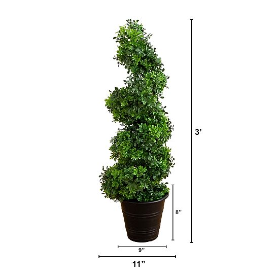 Nearly Natural 3ft. Green Boxwood Topiary