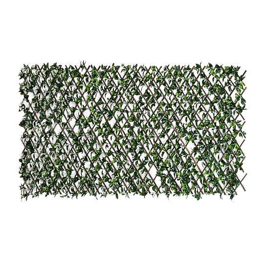Nearly Natural 40in X 80in. Green Gardenia Expandable Privacy Fence Screen Artificial Plant