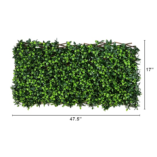 Nearly Natural 40in X 80in. Green Gardenia Expandable Privacy Fence Screen Artificial Plant