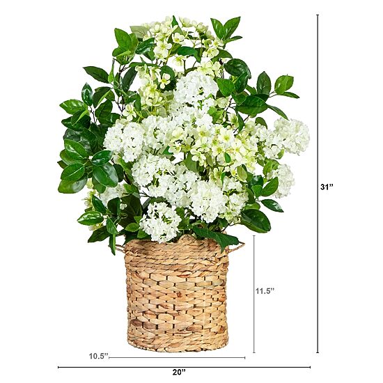 Nearly Natural 31in Green Mixed Flower Arrangement Floral Arrangement