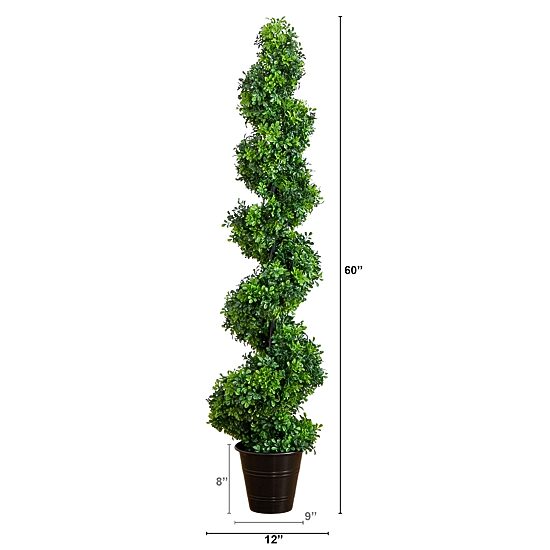 Nearly Natural 5ft. Green Boxwood Topiary