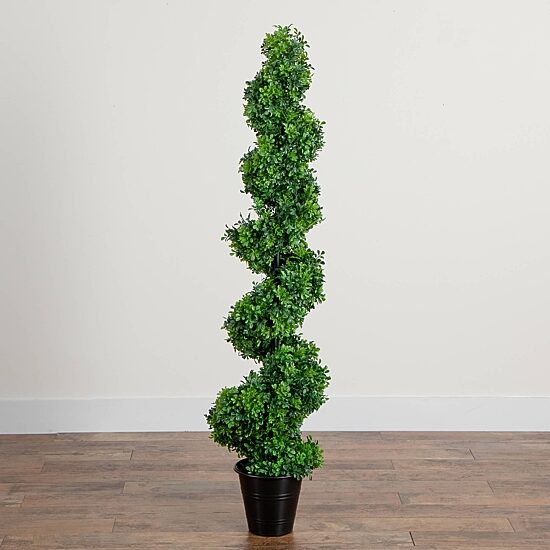 Nearly Natural 5ft. Green Boxwood Topiary