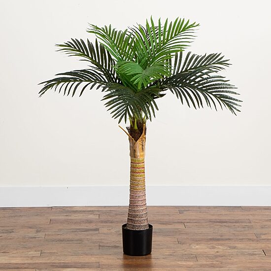 Nearly Natural 4ft. Green Coconut Palm Indoor Artificial Tree