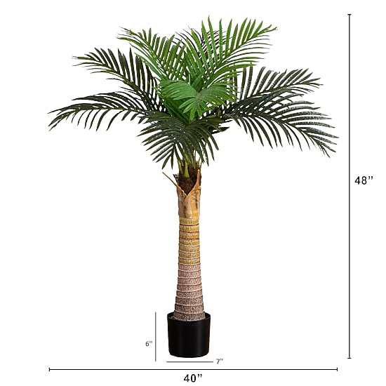 Nearly Natural 4ft. Green Coconut Palm Indoor Artificial Tree