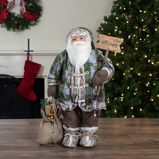 Northlight 24" Standing Welcome Santa Christmas Figurine
