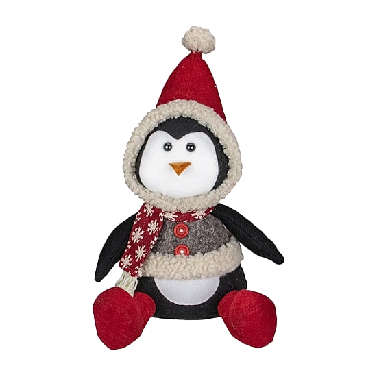 Northlight 15" Sitting Winter Penguin Christmas Figurine