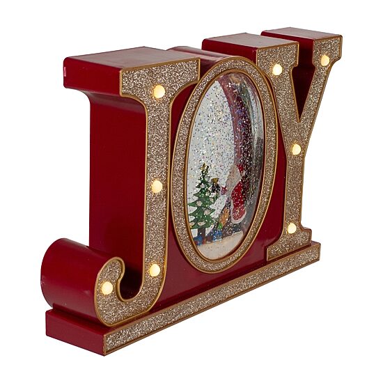 Northlight 11" Led Lighted Joy Glitter Christmas Snow Globe