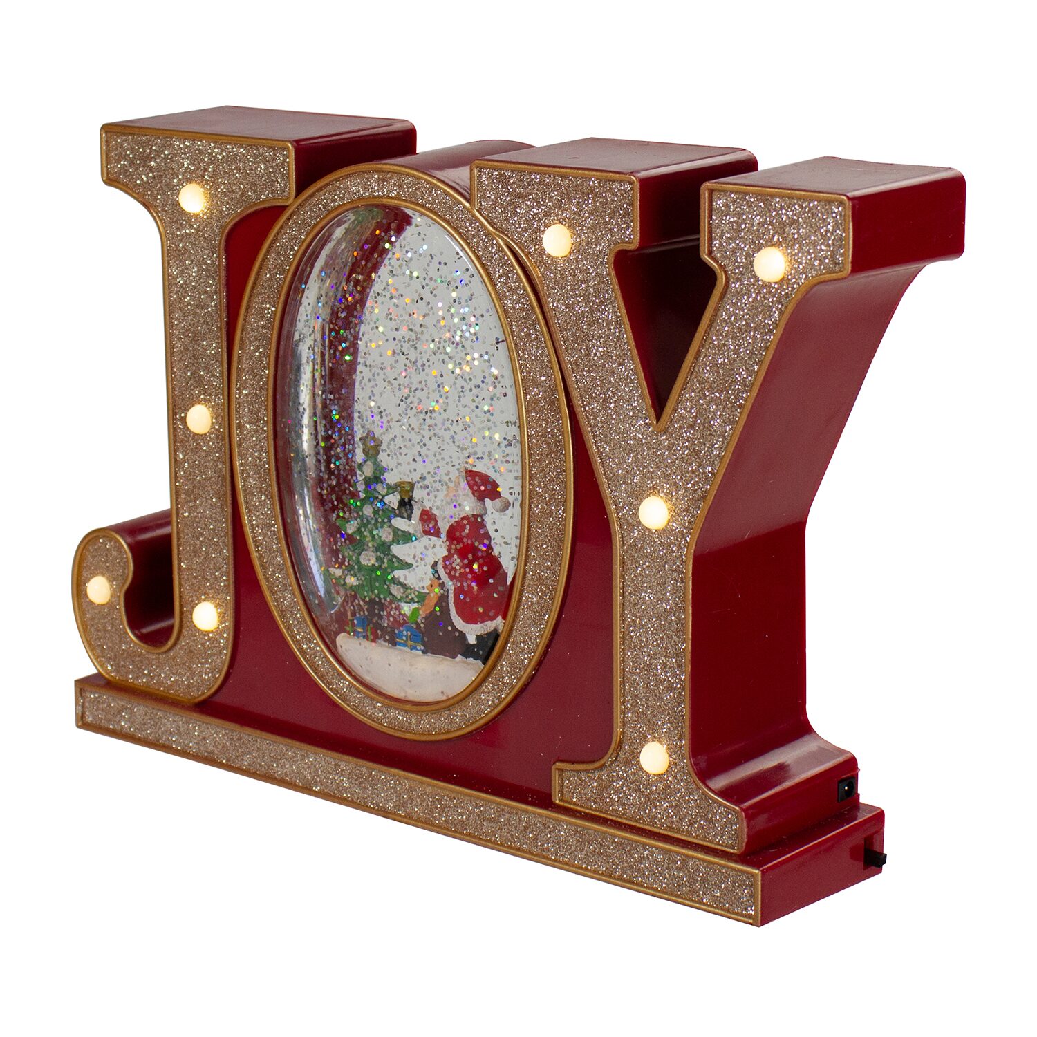 Northlight 11" Led Lighted Joy Glitter Christmas Snow Globe