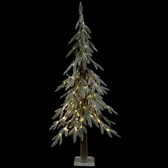Northlight 4ft Prelit Alpine Flocked Artificial Clear Led Lights 4 Foot Pine Christmas Tree