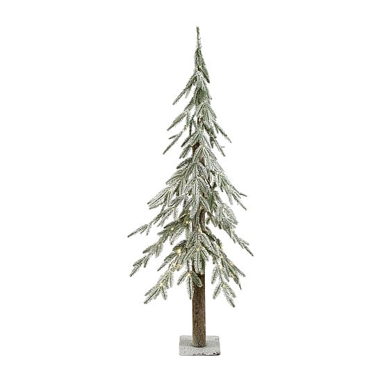 Northlight 4ft Prelit Alpine Flocked Artificial Clear Led Lights 4 Foot Pine Christmas Tree