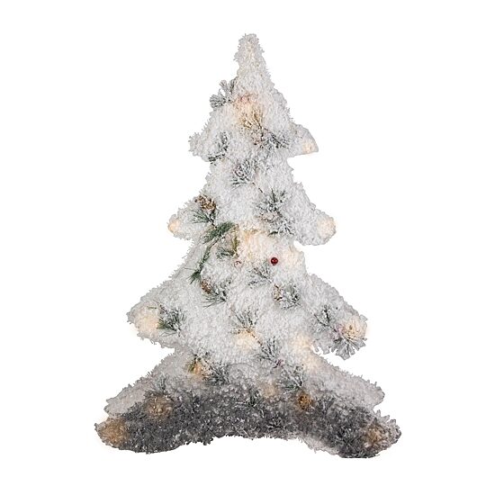Northlight 28" Led Lighted 2d Tinsel And Pine 2 Foot Pine Christmas Tree