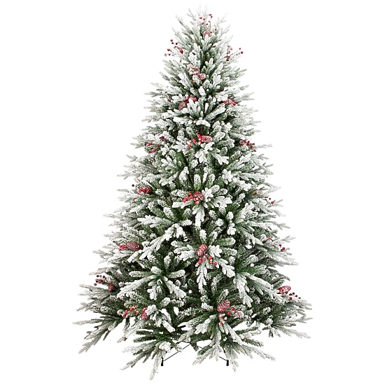 Northlight 7ft Flocked Grove Fir Full 6 1/2 Foot Flocked Pine Christmas Tree