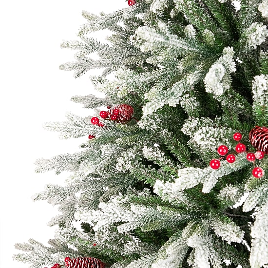 Northlight 7ft Flocked Grove Fir Full 6 1/2 Foot Flocked Pine Christmas Tree
