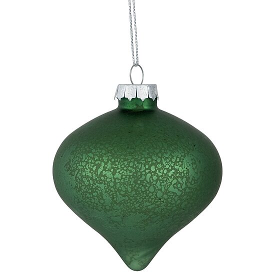 Northlight 3" Finish Glass Ball And Onion 9ct Christmas Ornament