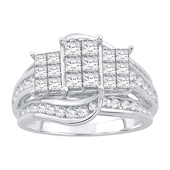 Womens 2 CT. T.W. Natural White Diamond 10K Gold Engagement Ring