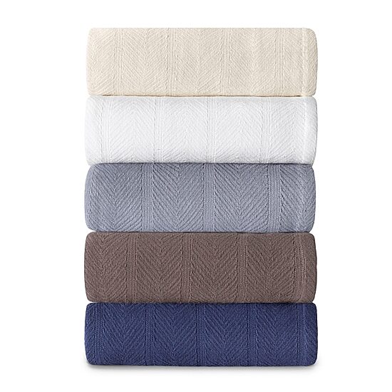 Eddie Bauer Herringbone Cotton Blanket