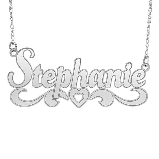 Womens Gold or Sterling Silver 18 Inch Name Necklace