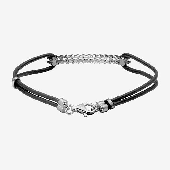 Sterling Silver Round Cubic Zirconia 7.25" Bracelet