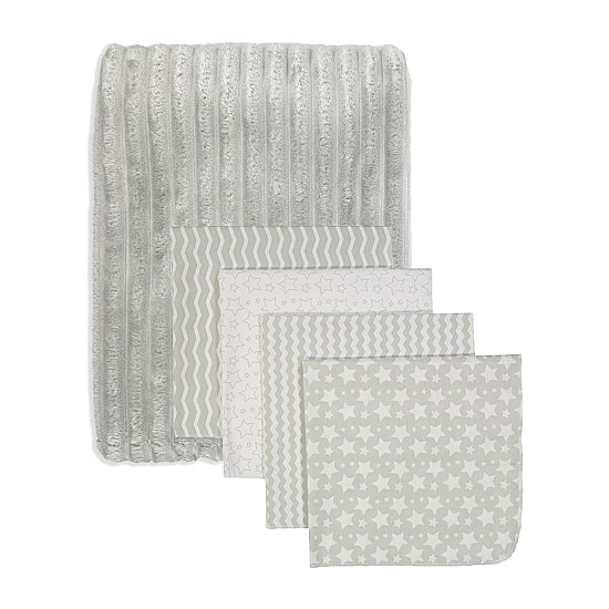 3 Stories Trading Company Baby Striped Blanket And 4 Receiving Blankets