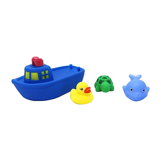 3 Stories Trading Company Baby Bath Towel And Washcloths With Bath Toys 9-pc.