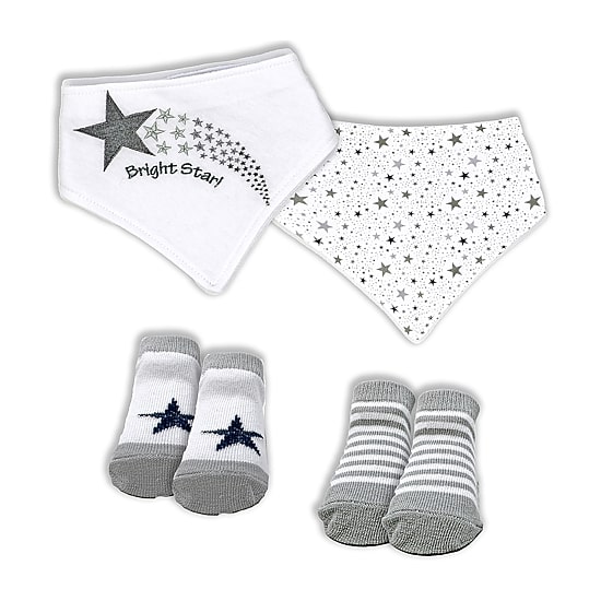3 Stories Trading Company Baby Girls Bibs And Socks Set 8-pc.
