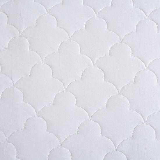 Sleep Philosophy All Natural Cotton Percale Quilted Mattress Pad with Spandex Snug-on Slip Fit Skirt