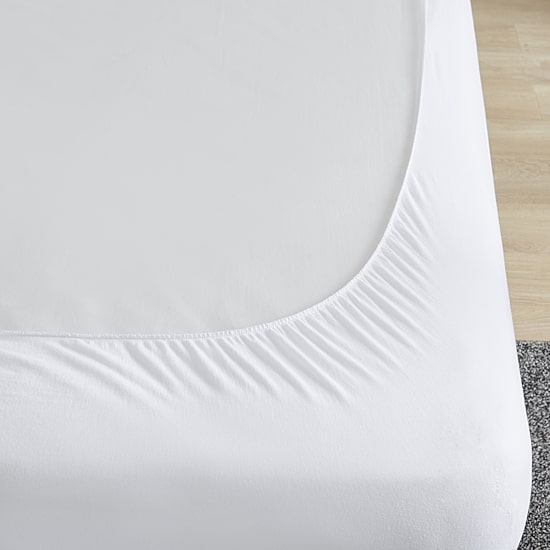 Sleep Philosophy All Natural Cotton Percale Quilted Mattress Pad with Spandex Snug-on Slip Fit Skirt