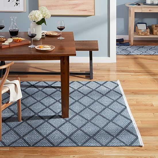Town And Country Rein Diamond Washable Indoor Rectangular Area Rug
