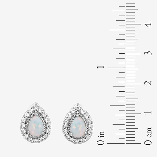 Gemstone Sterling Silver 2-Pc Pear Jewelry Set