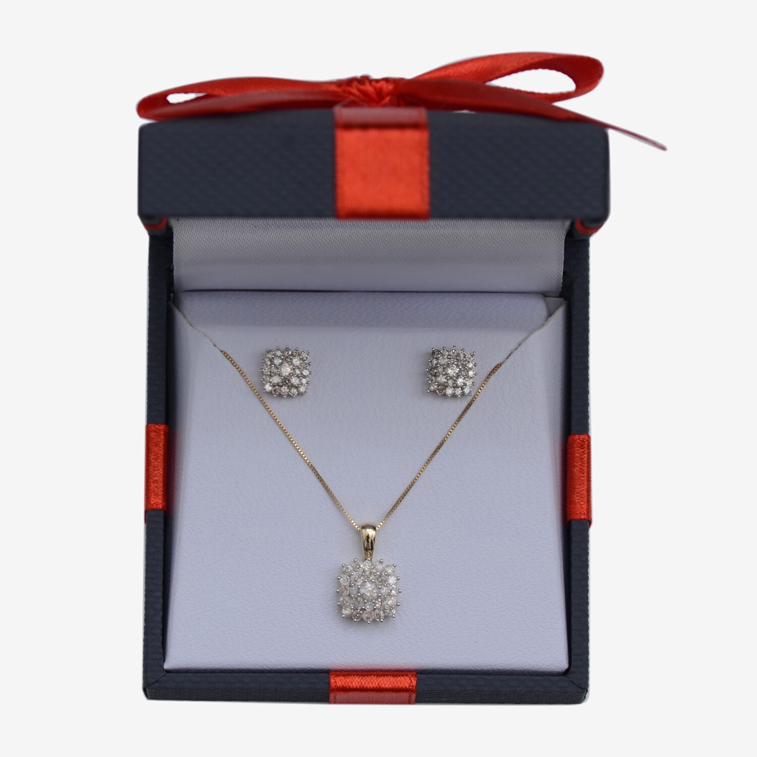 Diamond Blossom 1 CT. T.W. Natural White Diamond 10K or 14K White, Yellow, or Rose Gold 2-pc. Jewelry Set