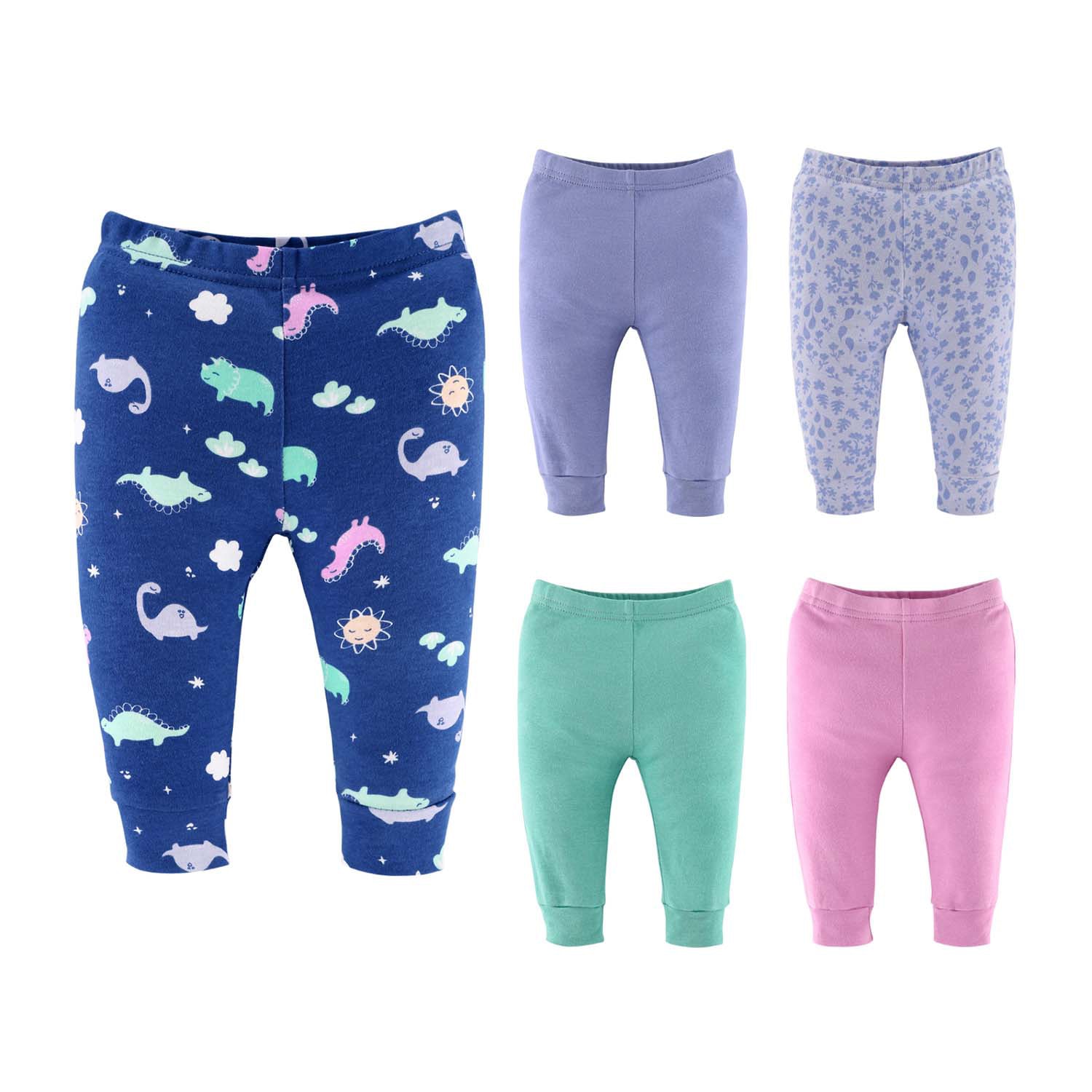 The Peanutshell Baby Girls Easy-on + Easy-off Mid Rise Straight Regular Fit Pull-On Pant