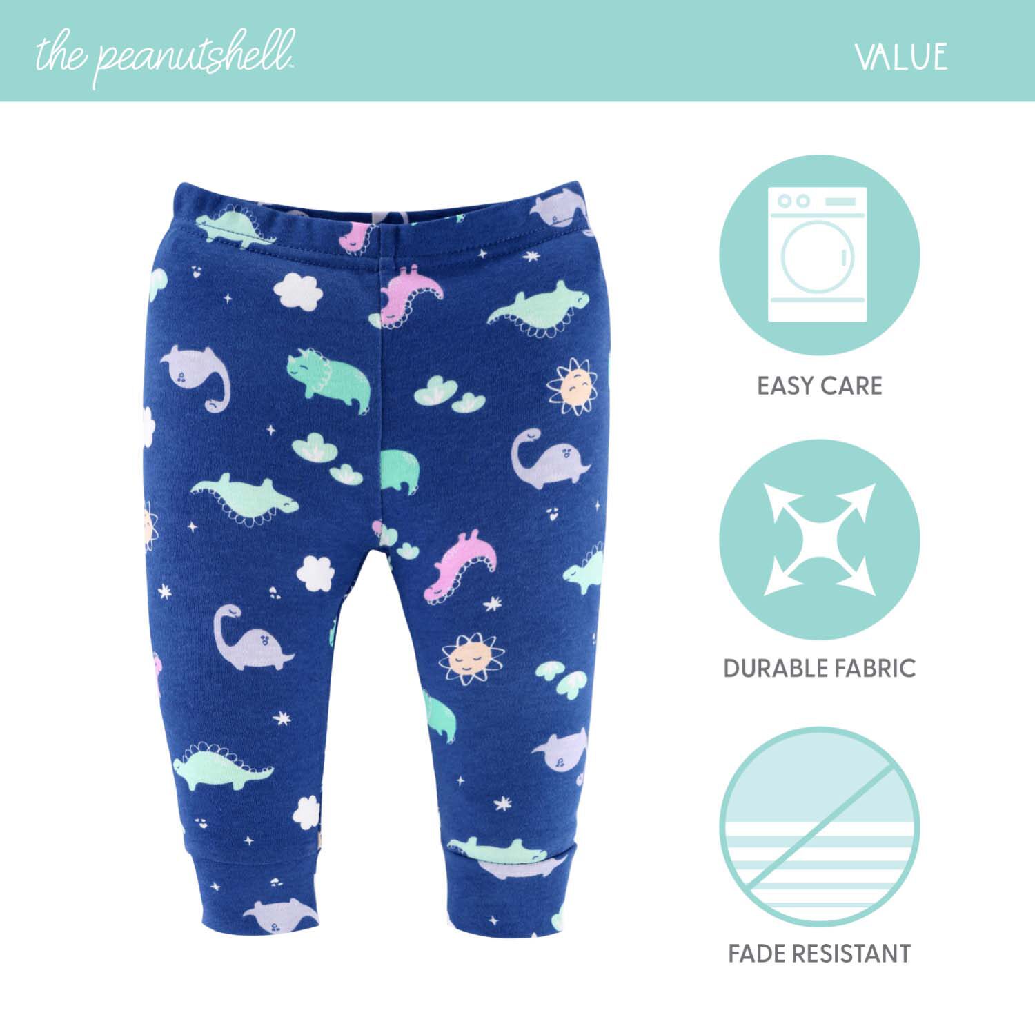 The Peanutshell Baby Girls Easy-on + Easy-off Mid Rise Straight Regular Fit Pull-On Pant