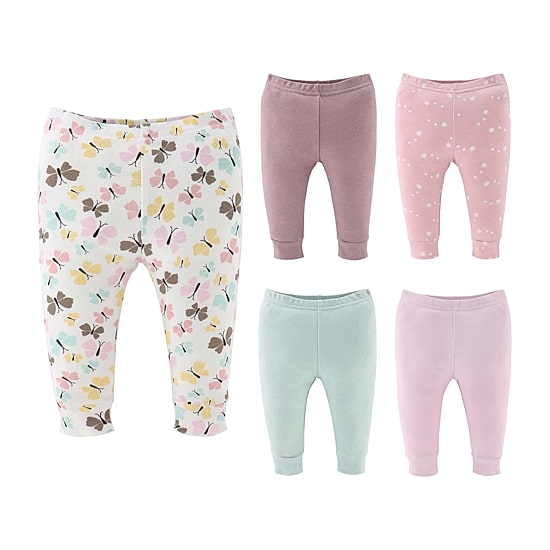 The Peanutshell Baby Girls Easy-on + Easy-off Mid Rise Straight Regular Fit Pull-On Pant