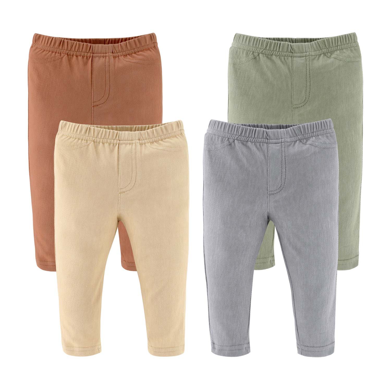 The Peanutshell Baby Unisex Easy-on + Easy-off Mid Rise Straight Regular Fit Pull-On Pant