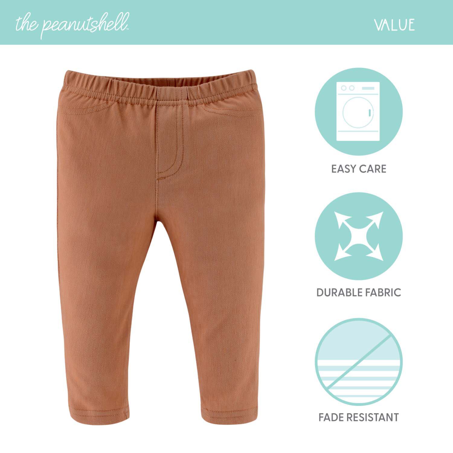 The Peanutshell Baby Unisex Easy-on + Easy-off Mid Rise Straight Regular Fit Pull-On Pant