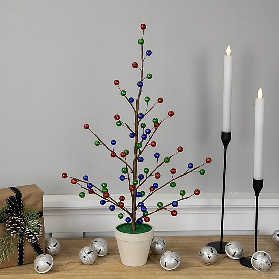 Northlight 24" Glittered Ball Artificial 2 Foot Pine Christmas Tree