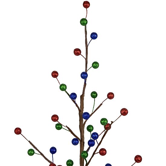 Northlight 24" Glittered Ball Artificial 2 Foot Pine Christmas Tree