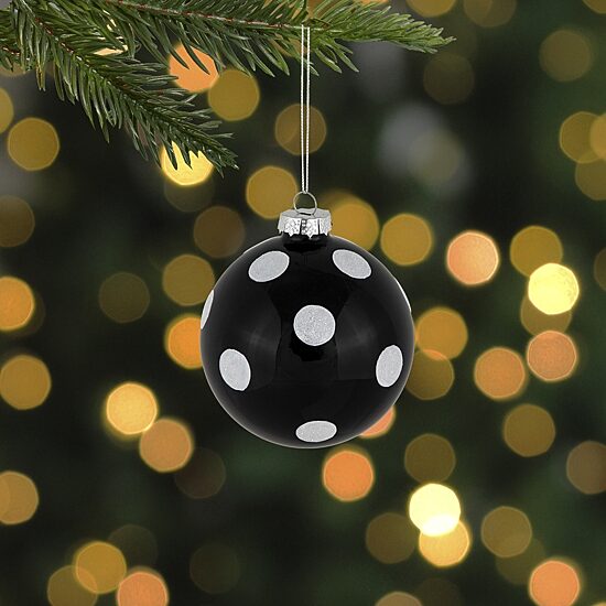 Northlight 4" Polka Dot Glass Ball Christmas Ornament