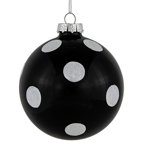 Northlight 4" Polka Dot Glass Ball Christmas Ornament