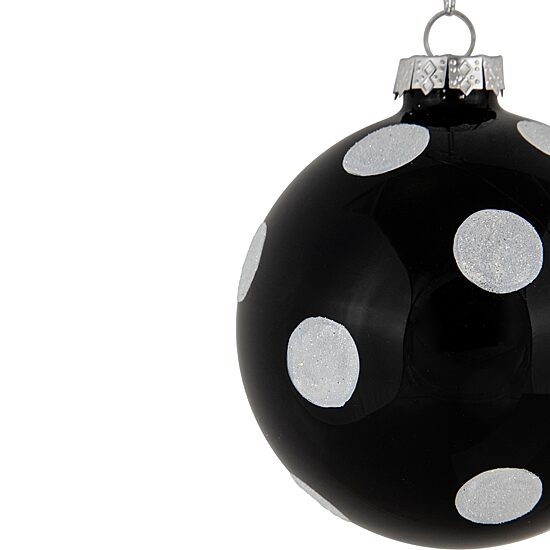 Northlight 4" Polka Dot Glass Ball Christmas Ornament