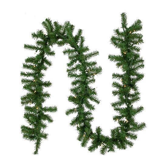 Northlight 9ft Prelit Dorchester Pine Artificial Clear Lights Christmas Indoor Garland