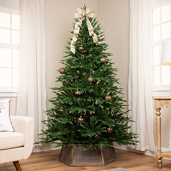 Northlight 7ft Twotone River Deer Pine Full Artificial 6 1/2 Foot Pine Christmas Tree